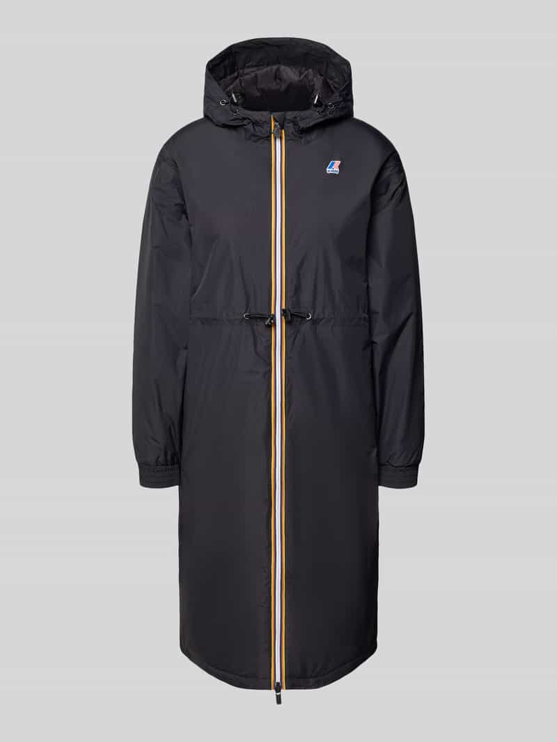 K-way Regular fit lange jas met logoprint model 'DELIA'