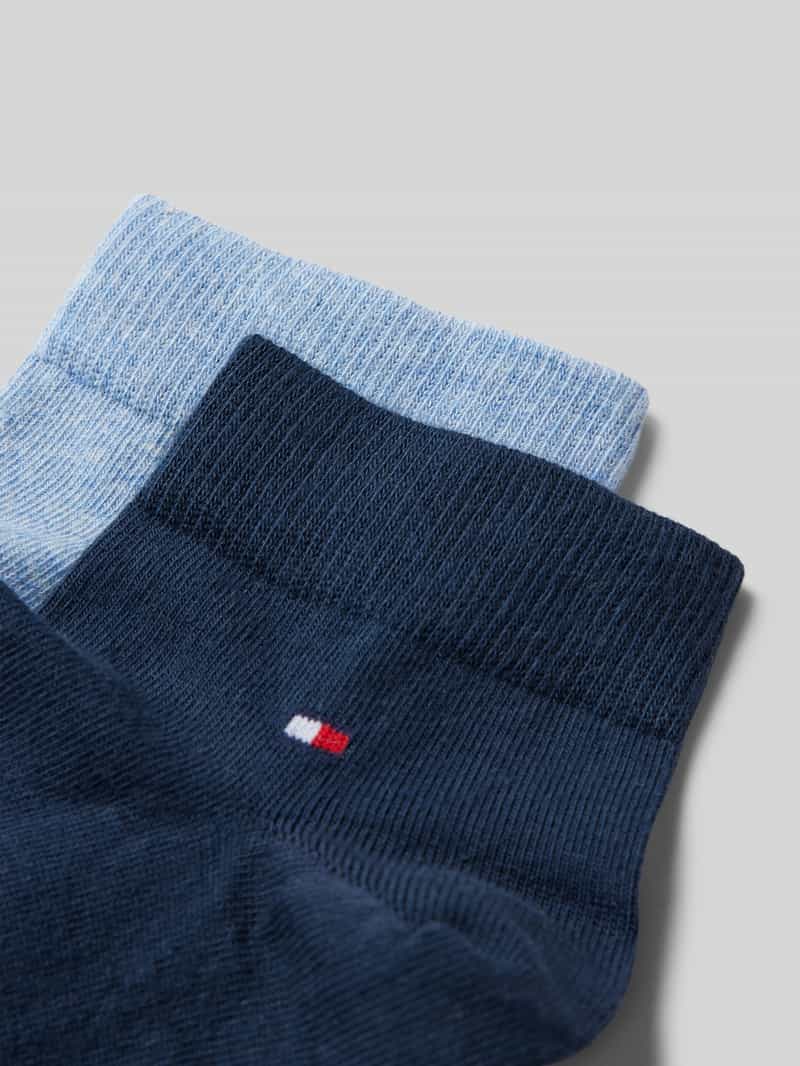 Tommy Hilfiger Sneakersokken met labeldetail in een set van 2 paar model '2ER QUARTER'
