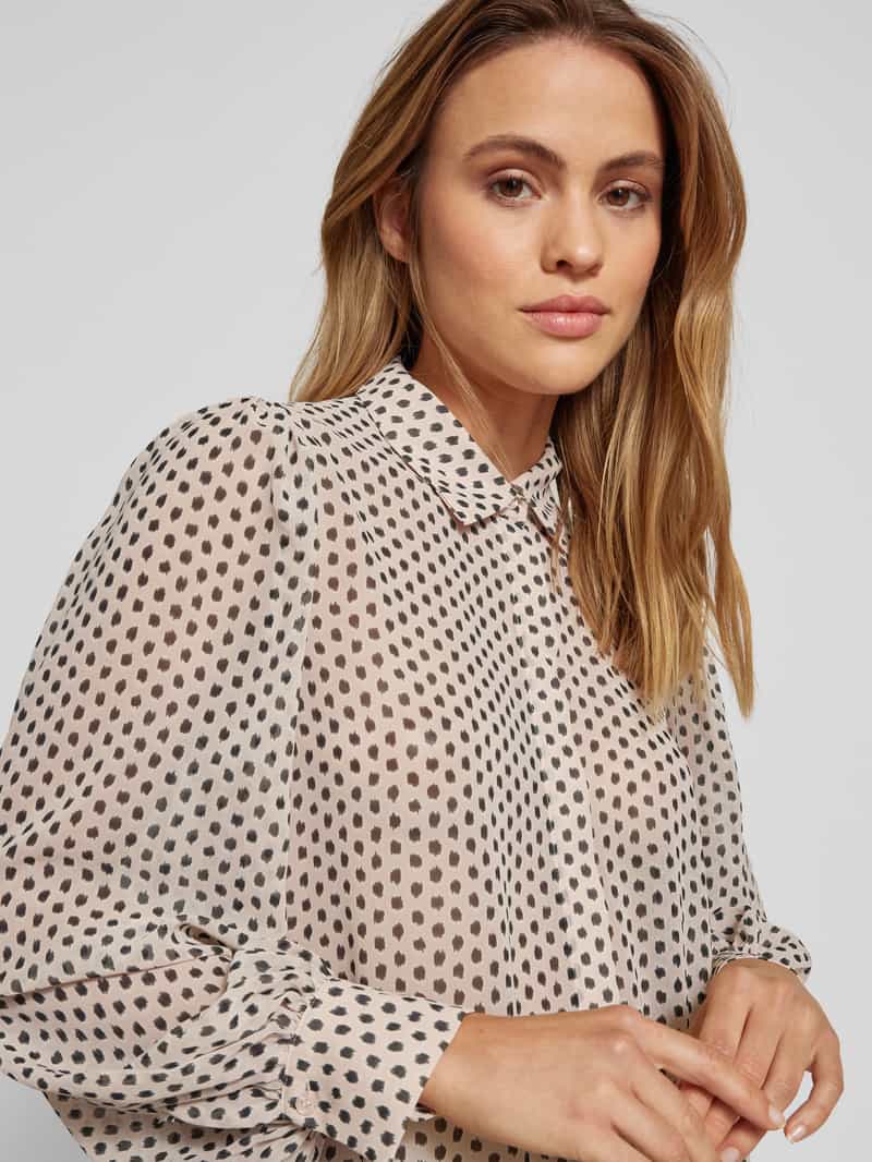 Jake*s Collection Slim fit blouse met manchetten