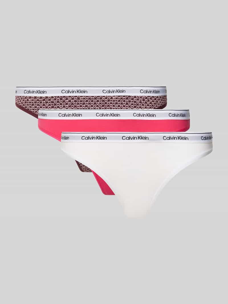 Slip met elastische band met logo in set van 3