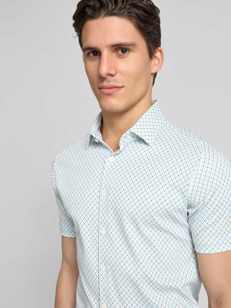 Desoto Slim fit vrijetijdsoverhemd met kentkraag