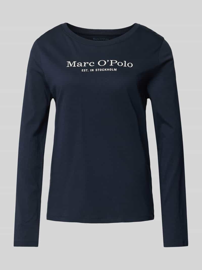 Marc O'Polo Shirt met lange mouwen Mix & Match Cotton met borstprint in contrastkleur