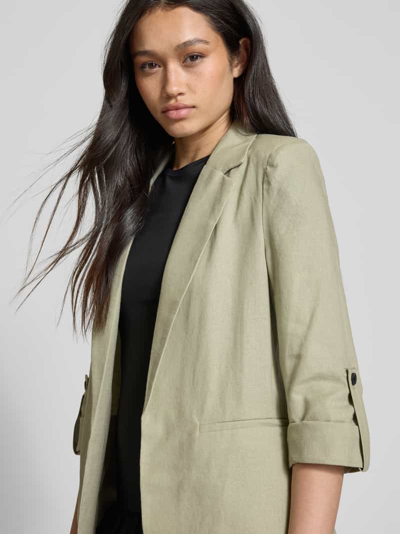 Only Loose fit blazer van een mix van viscose en linnen model 'CARO'