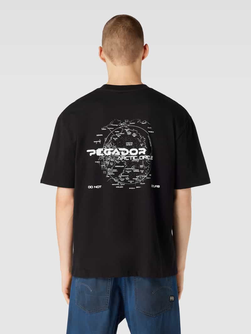 Oversized T-shirt met labelprint, model 'ABNA' Pegador