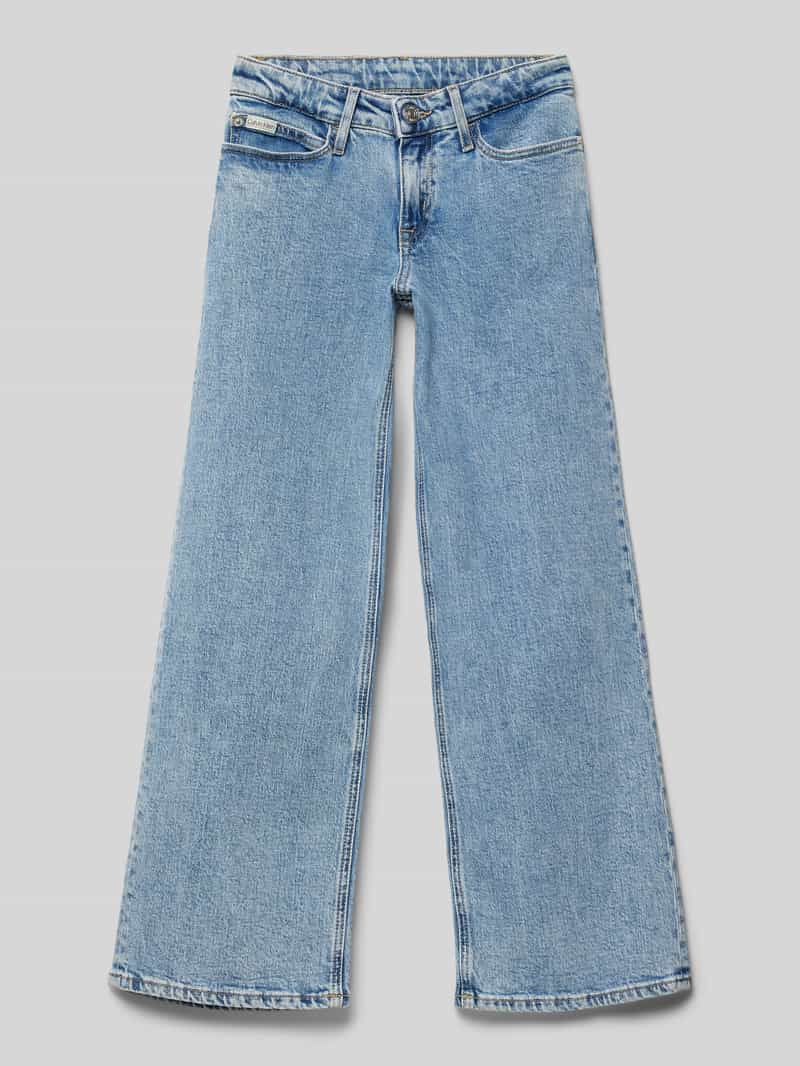 Calvin Klein Jeans Wide leg jeans met labeldetail
