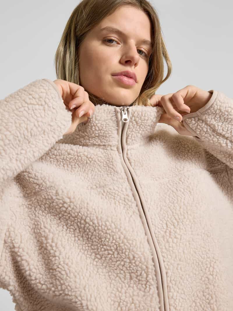 Pieces Regular fit teddyjack met opgestikte steekzakken opzij model 'SADIA'