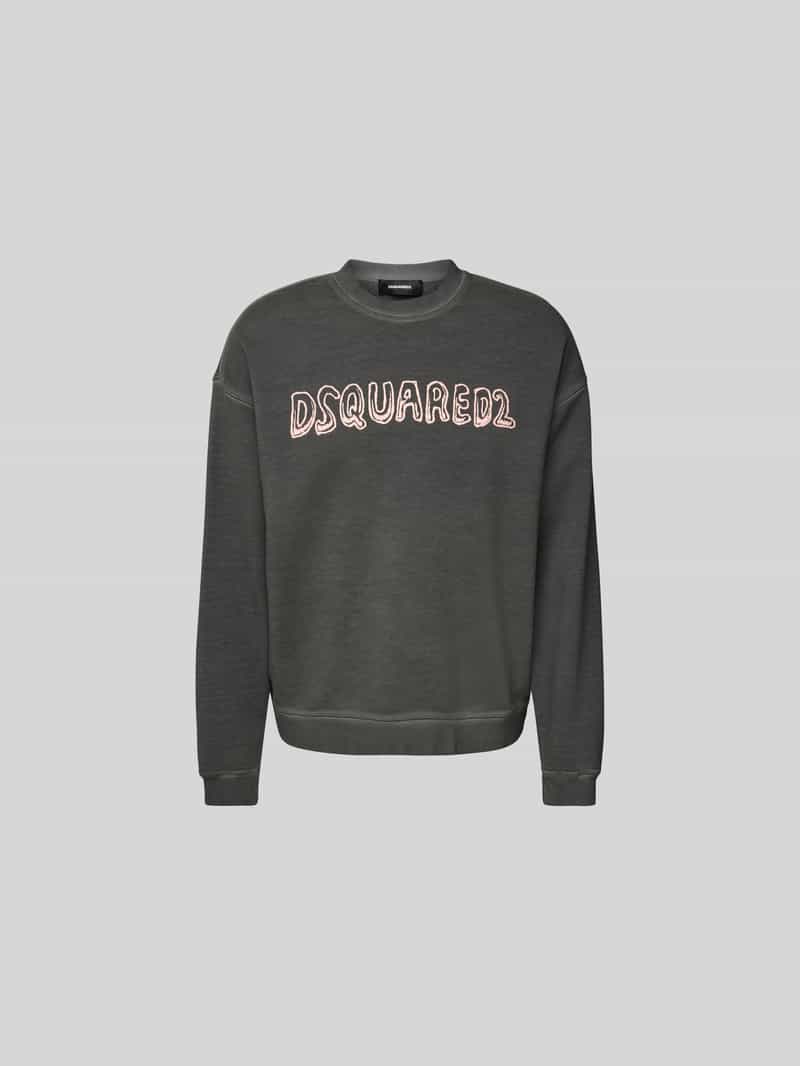 Sweatshirt met labelprint
