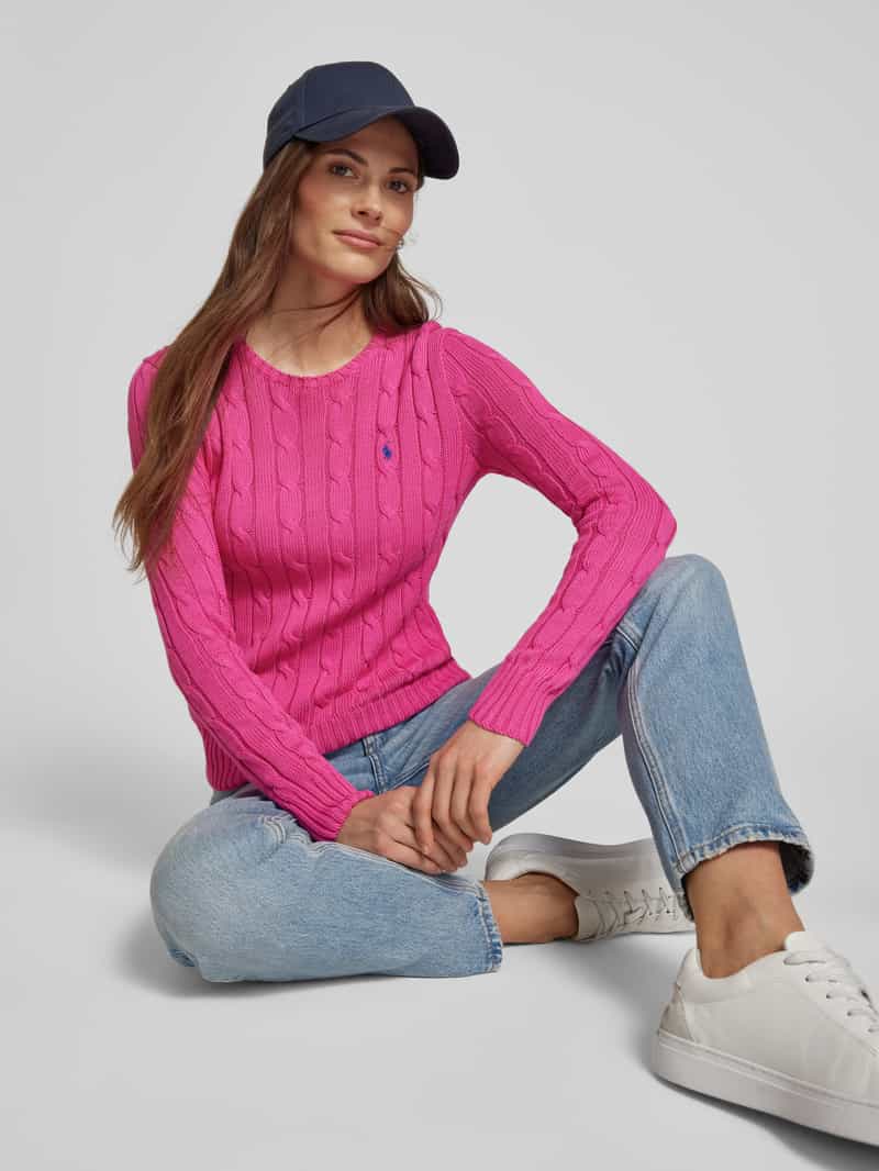 Polo Ralph Lauren Gebreide pullover met logostitching model 'JULIANNA'