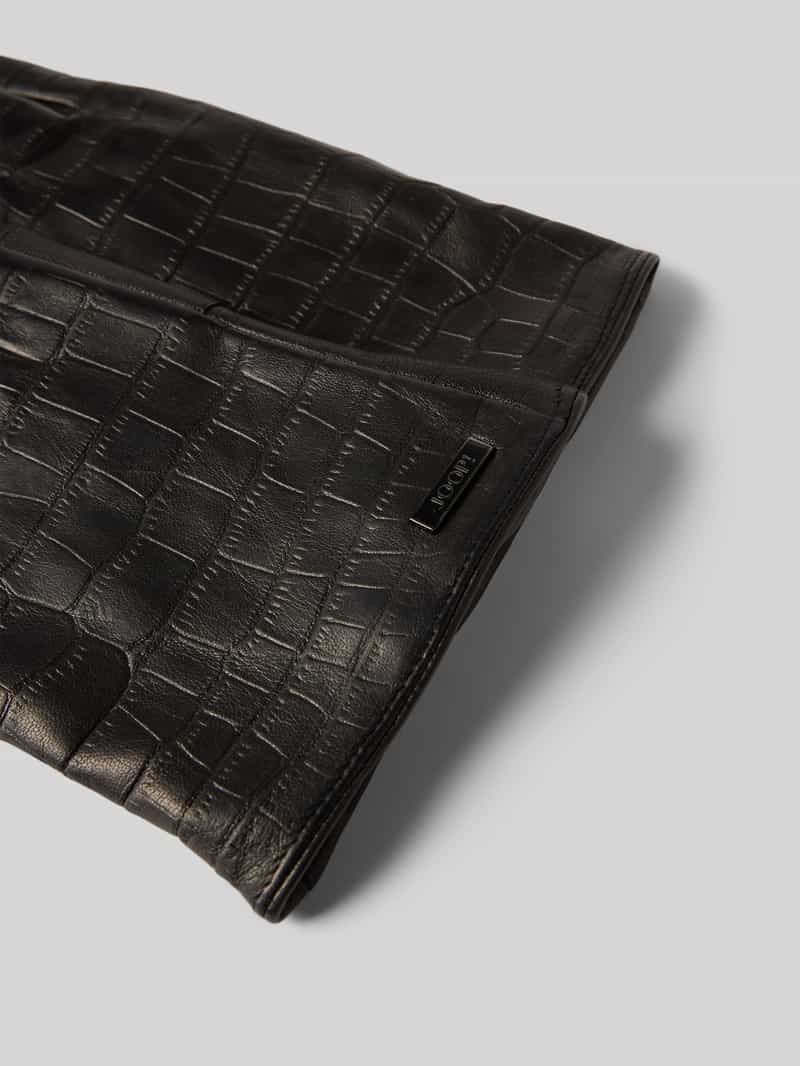 JOOP! Collection Handschoenen van lamsnappa met labeldetail
