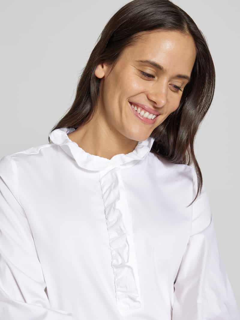 Eterna Overhemdblouse met korte knoopsluiting