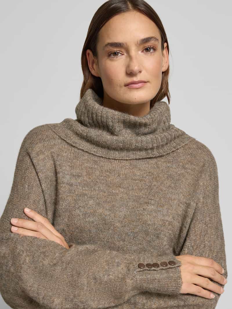 Ichi Regular fit gebreide pullover met alpaca model 'IHKAMARA'