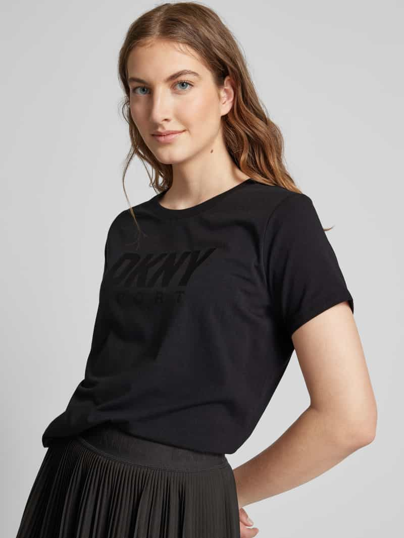 DKNY PERFORMANCE T-shirt met labelprint