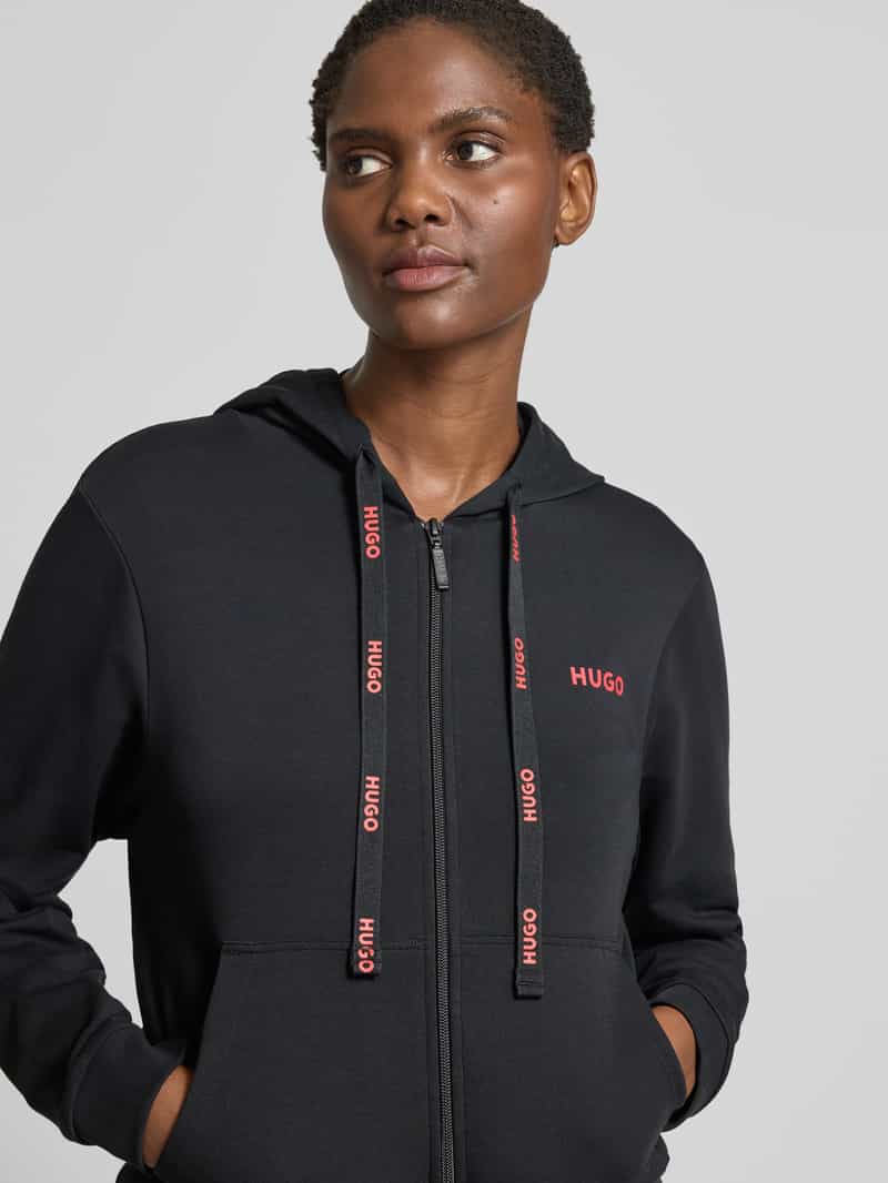 HUGO Regular fit sweatjack van katoenmix model ' ID JACKET'