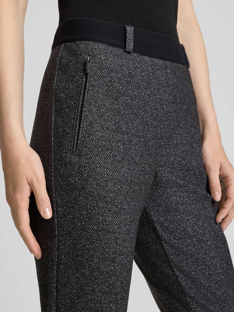 Raphaela By Brax Slim fit stoffen broek met persplooien model 'Lilyth'