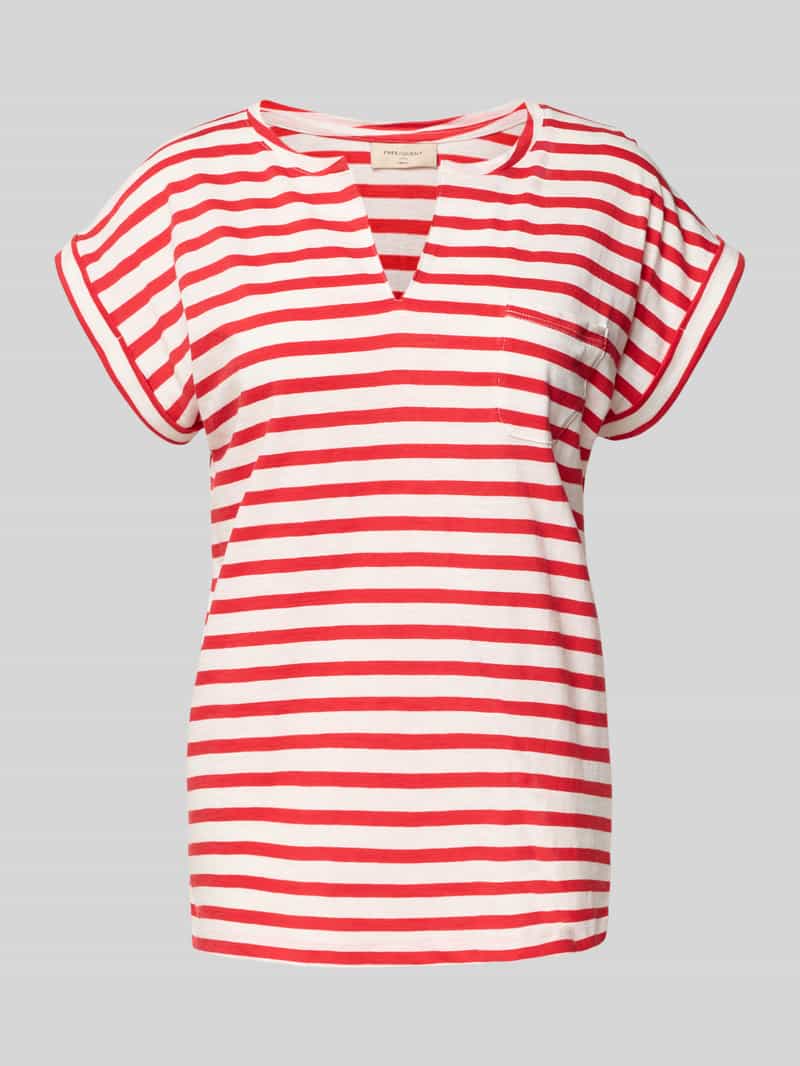 FREE QUENT T-shirt met V-hals model 'Viva'