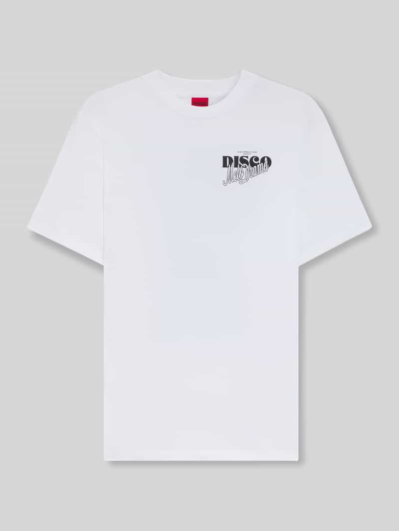 HUGO Relaxed fit T-shirt van puur katoen model 'VINTAGE TEE'