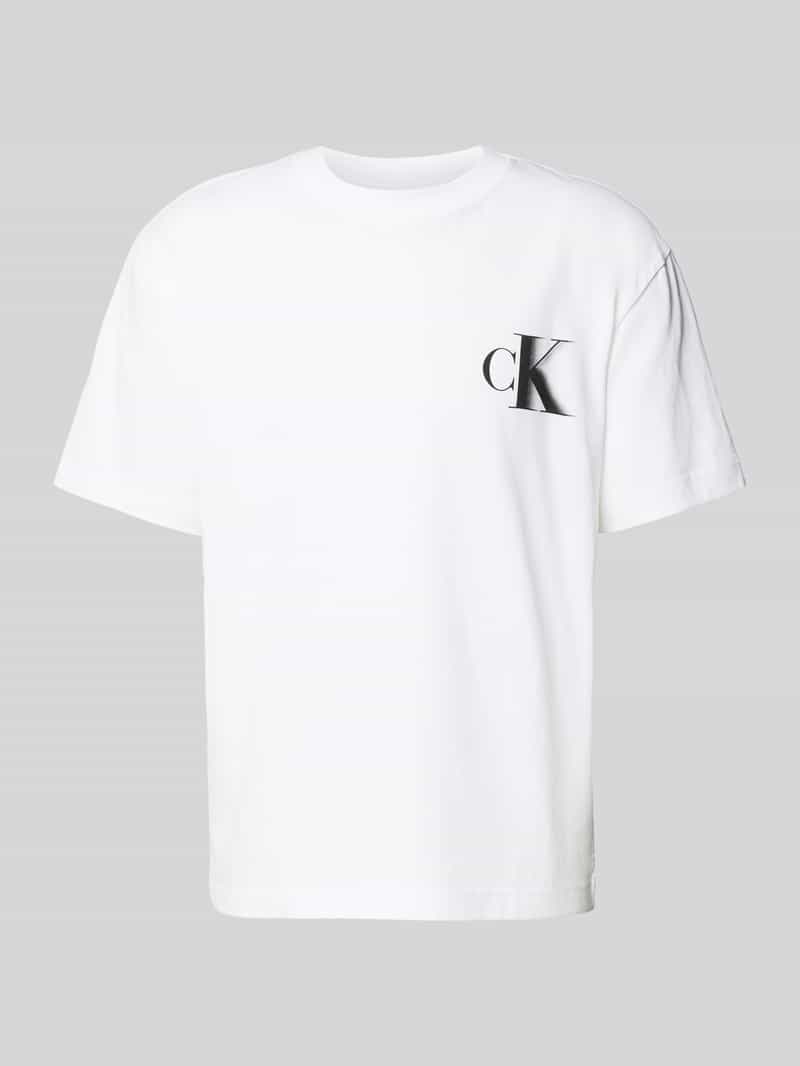 Calvin Klein T-shirt BOLD CK TEE met groot logo op de rug