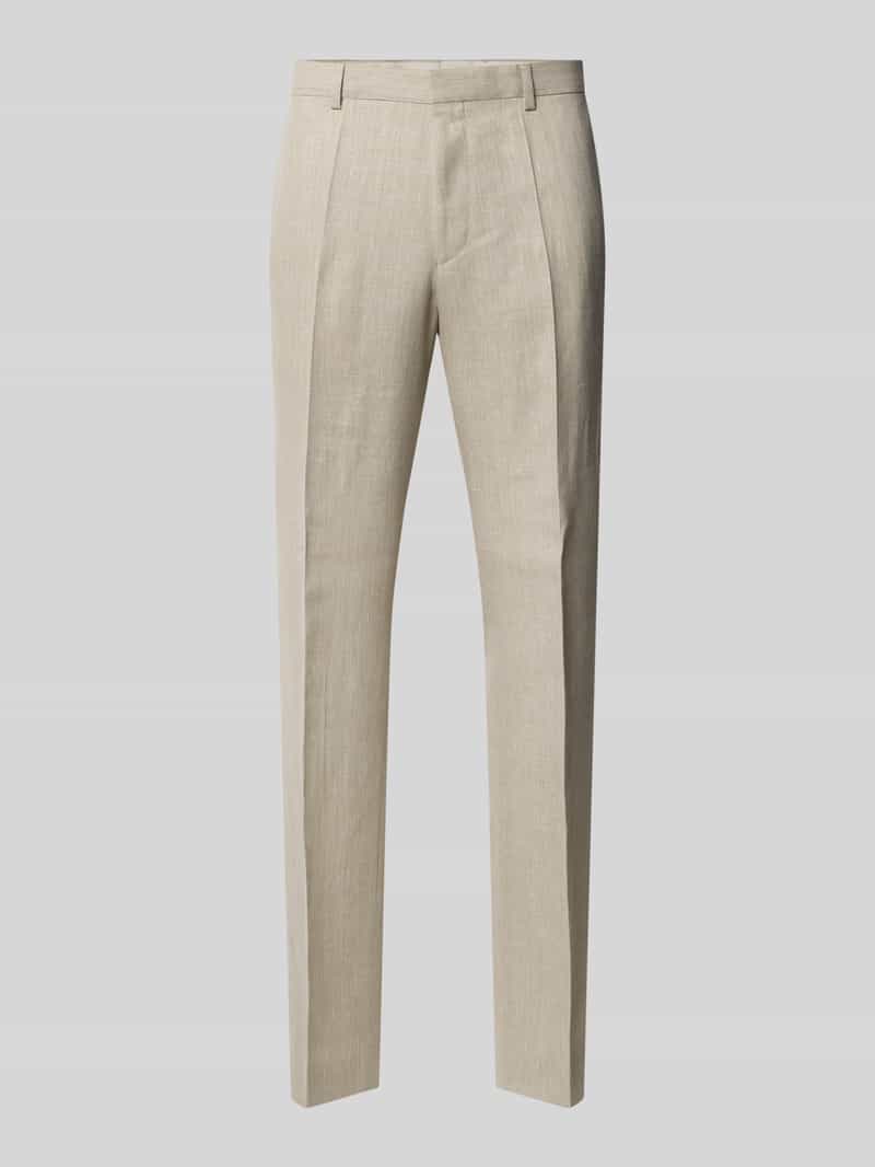 regular fit pantalon van linnenmix model 'LEON'