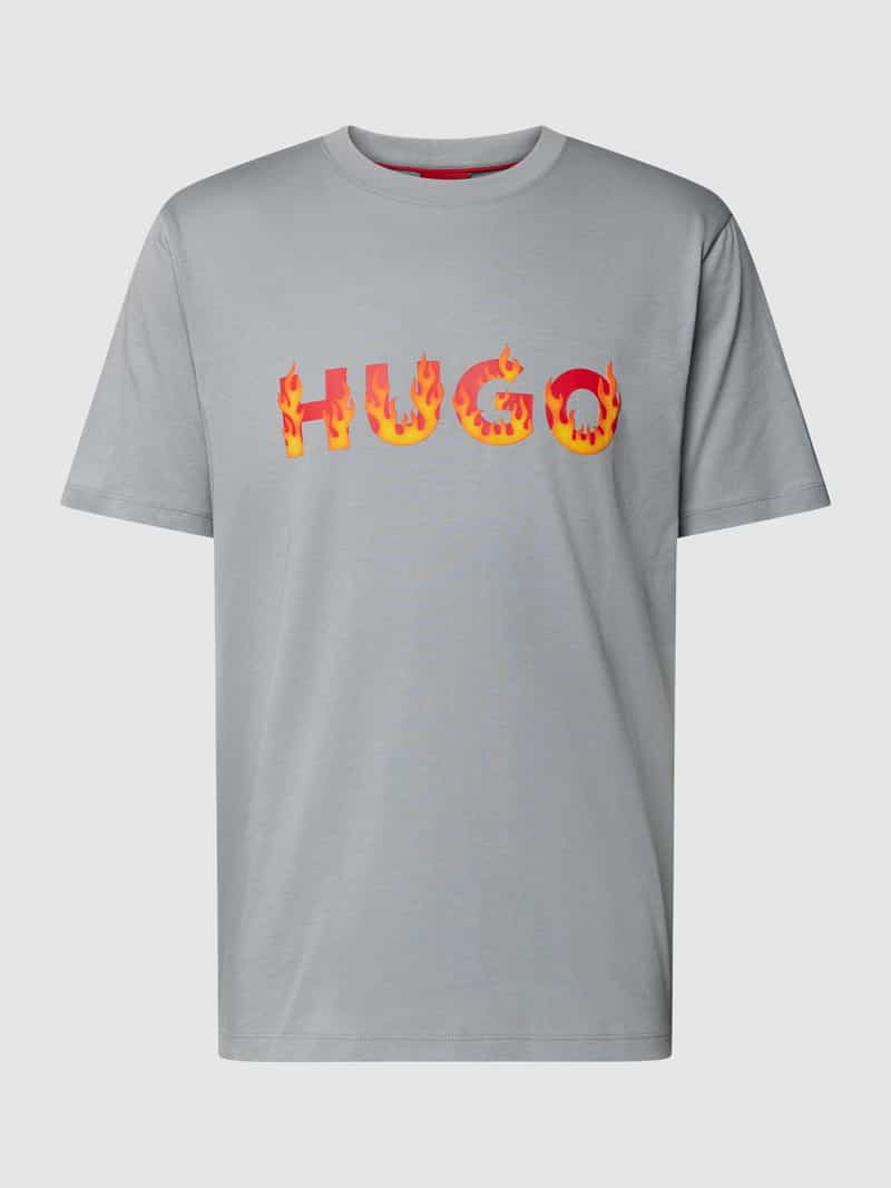 HUGO T-shirt met labelprint model 'Danda'