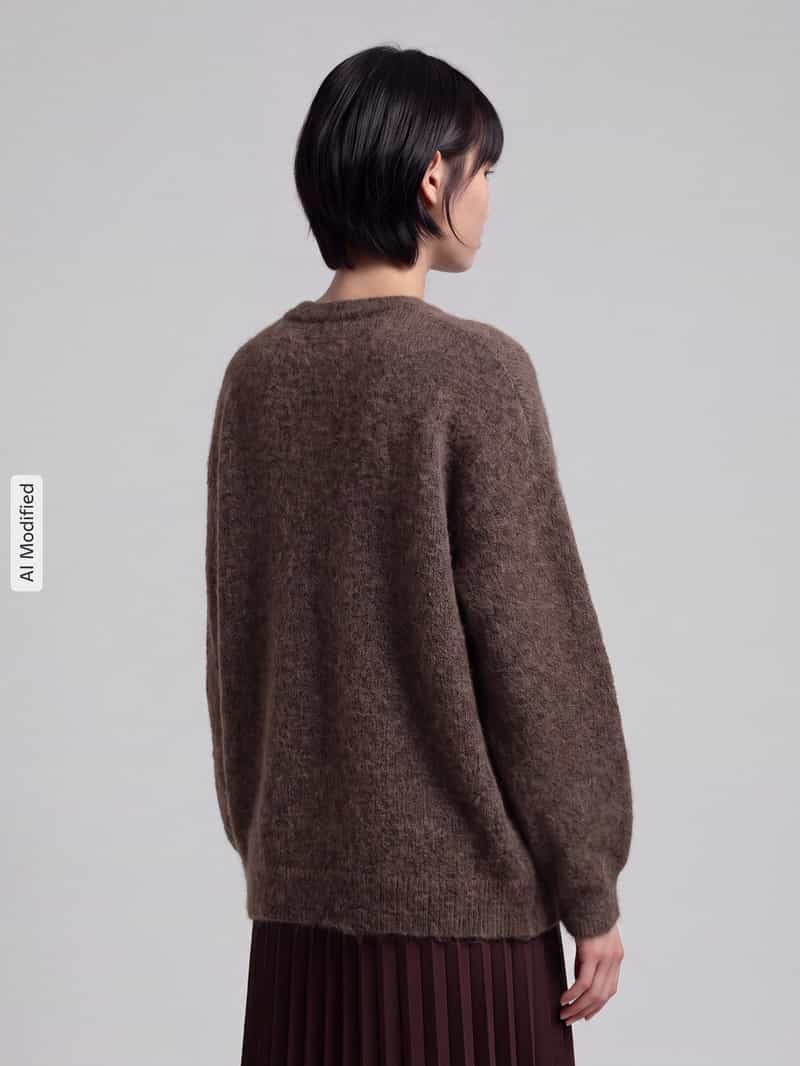 Selected relaxed fit pullover van wolmix model 'LULU'