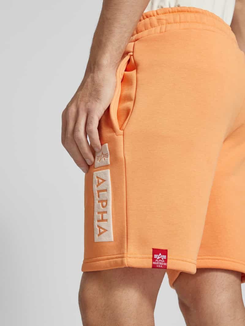 alpha industries Regular fit sweatshorts met labelprint