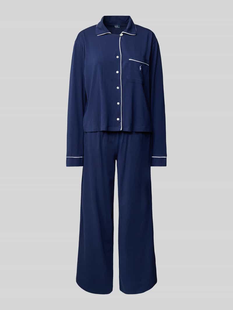 Polo Ralph Lauren Pyjama met logostitchings model 'POLO ESSENTIALS'