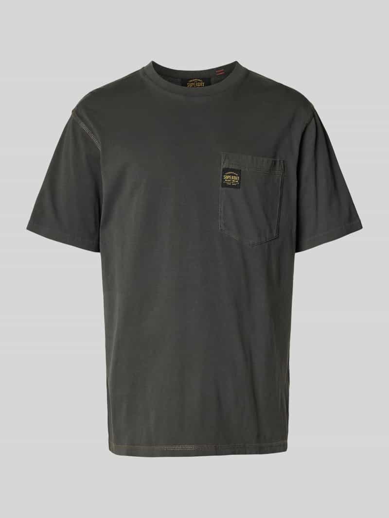 Superdry T-shirt met labeldetail