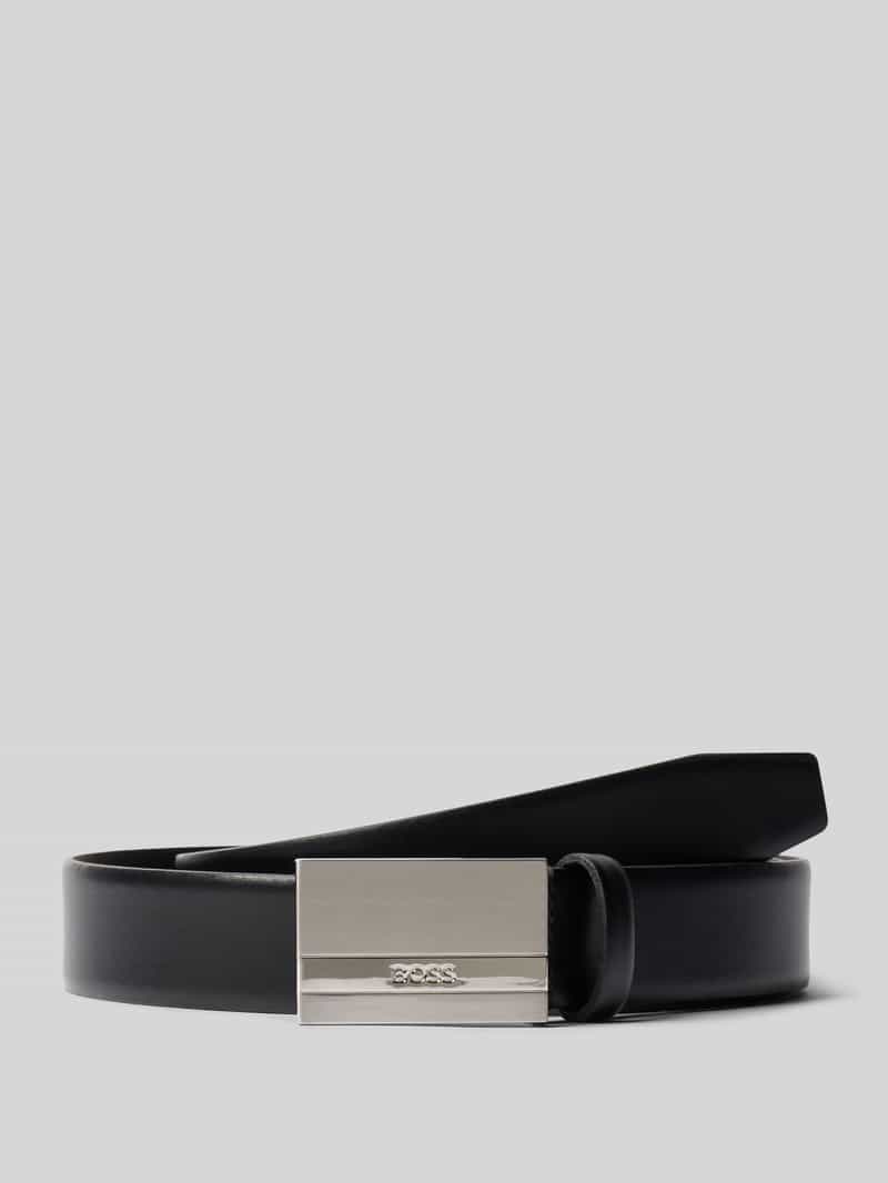 Leren riem met logosluiting, model 'Baxton'