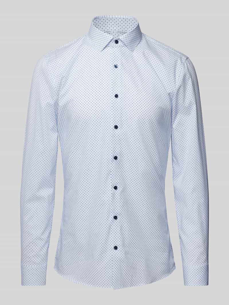 OLYMP No. Six Super slim fit zakelijk overhemd met kentkraag