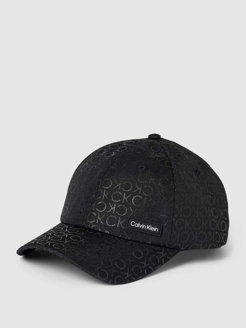 CK Calvin Klein Baseballpet met all-over labelprint model 'MONOGRAM'