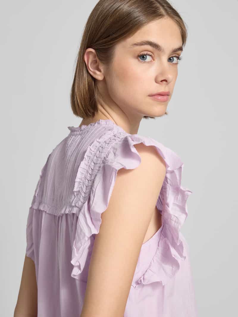 Pepe Jeans Relaxed fit blousetop van een mix van katoen en viscose model 'LIBBY'