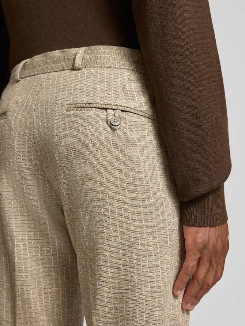 Zuitable Slim fit broek met linnen