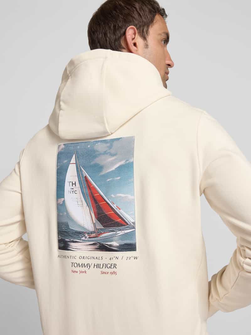 Tommy Hilfiger Regular fit hoodie met motiefprint