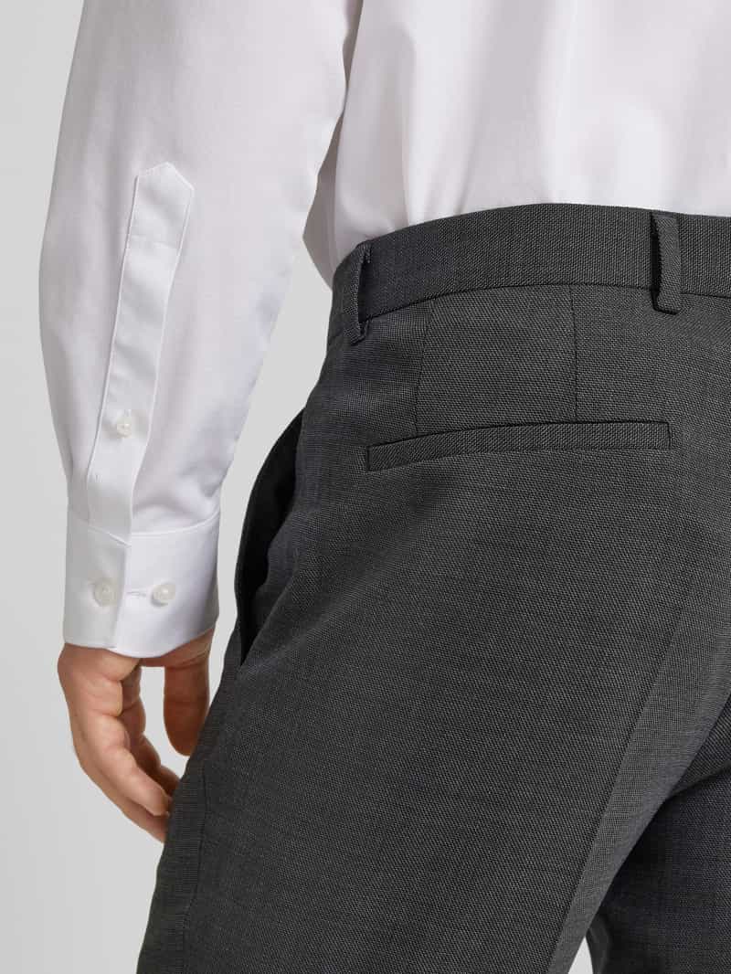 Boss Slim fit pantalon met riemlussen model 'Leon'