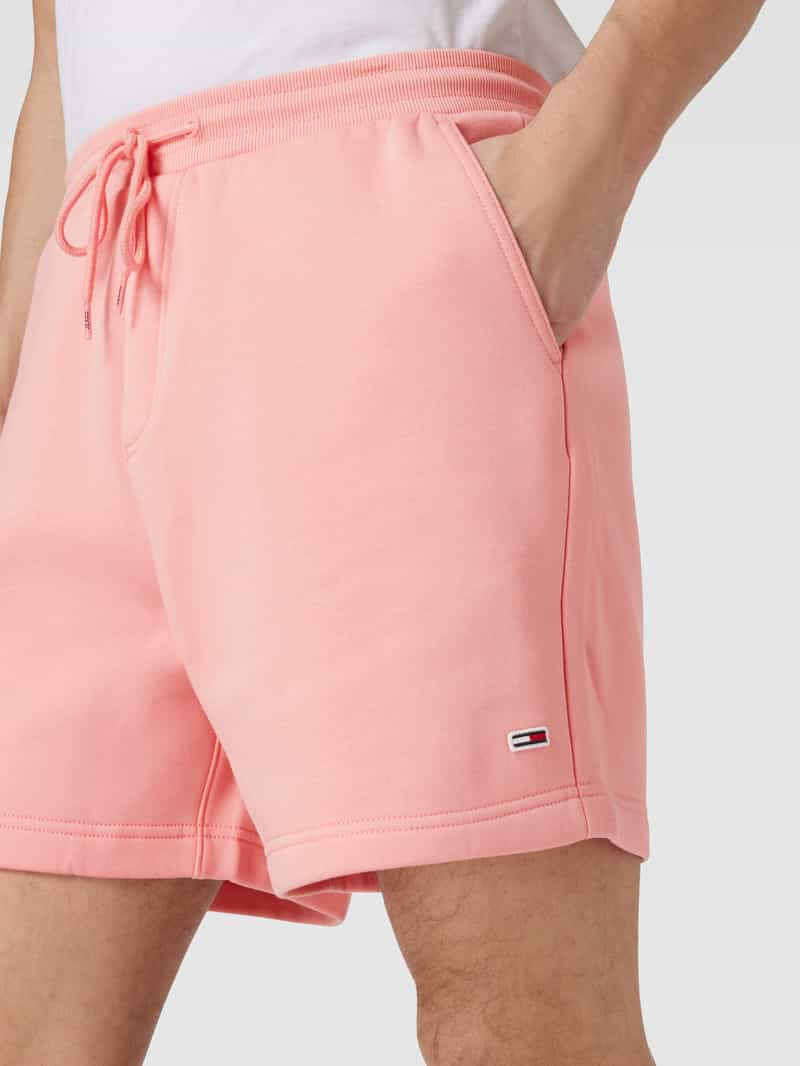 Tommy Jeans Regular fit sweatshorts met logostitching model 'BEACH'