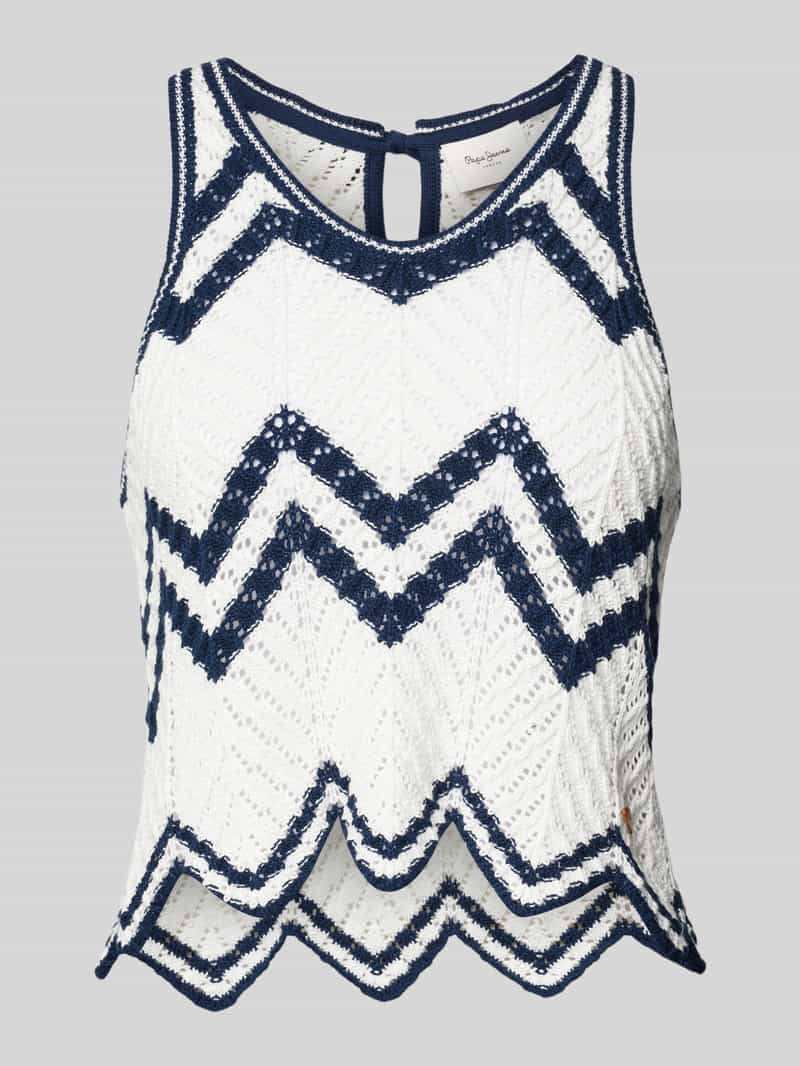Pepe Jeans Spencer met geribde ronde hals model 'OLLIE'