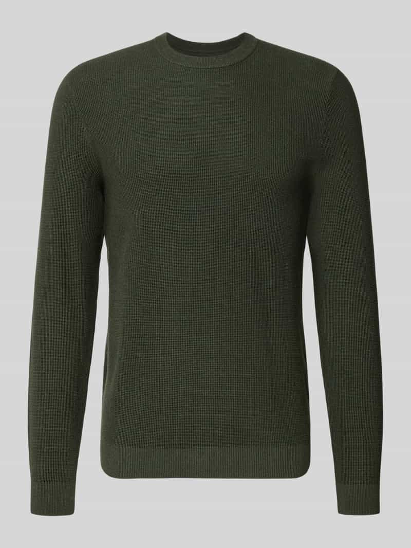 Gebreide pullover met ribboorden
