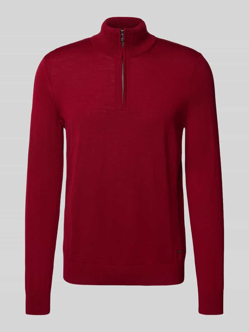 JOOP! COLLECTION Gebreide pullover van scheerwol met schipperskraag model 'Dario'