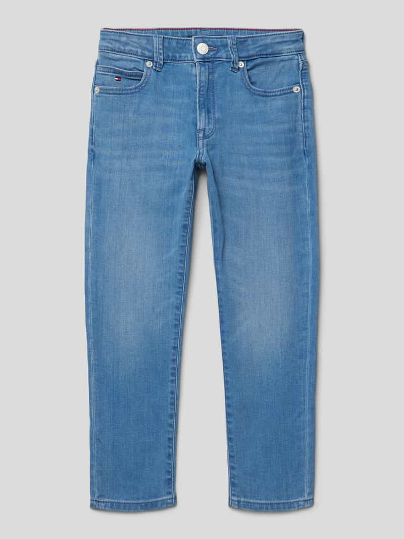 Tommy Hilfiger Teens Slim fit jeans met labeldetail