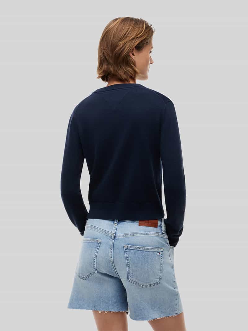 Tommy Jeans regular fit pullover van puur katoen donkerblauw, foto 3