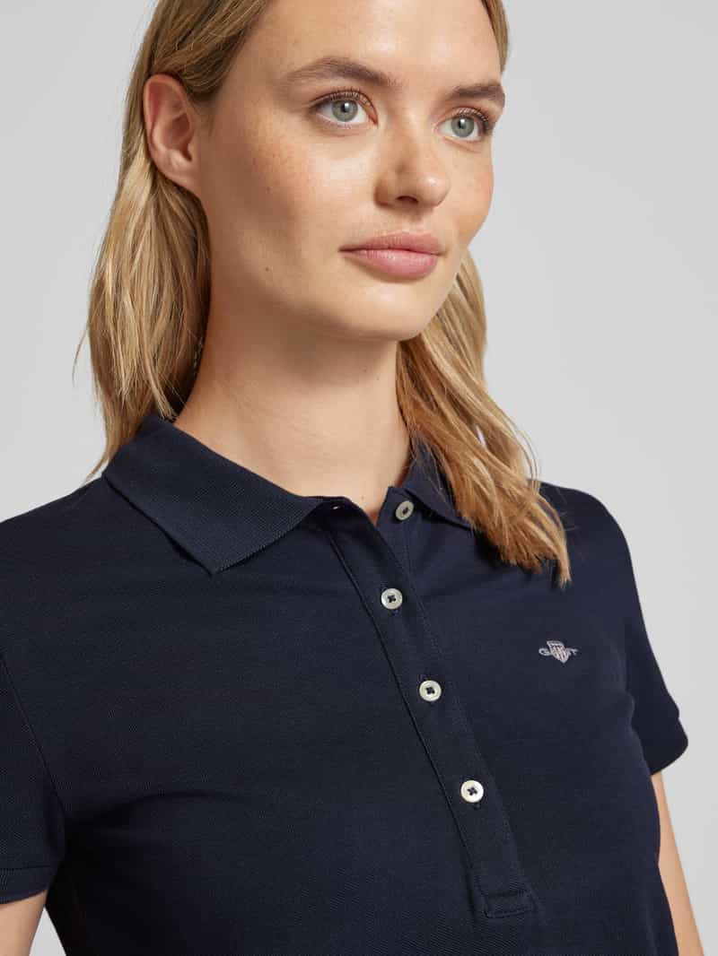 Gant Slim fit poloshirt met labelstitching