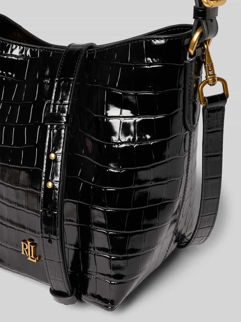 Lauren Ralph Lauren Handtas van rundleer met labeldetail