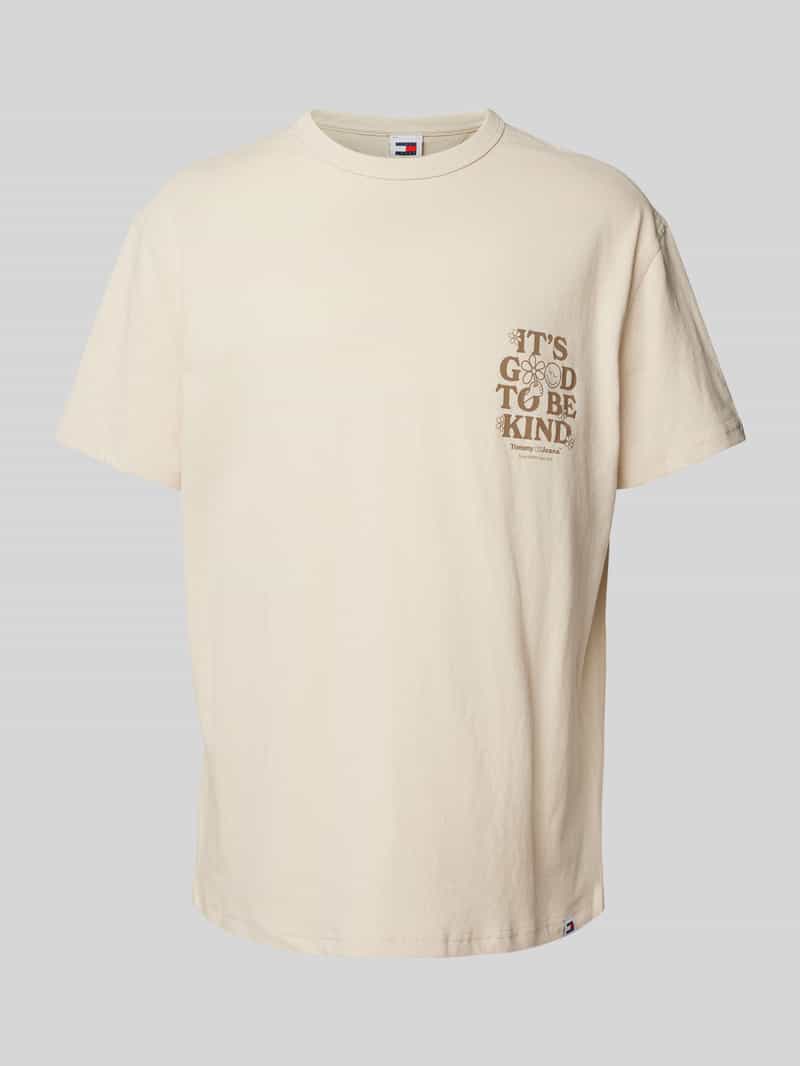 Tommy Jeans Regular fit T-shirt met labelprint model 'NOVELTY GRAPHIC'