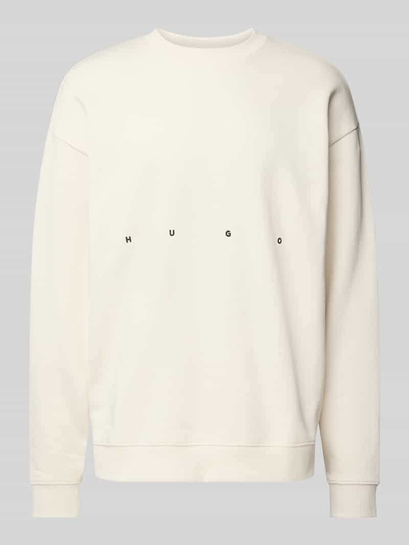 HUGO Sweatshirt met labelstitching model 'Dutap'