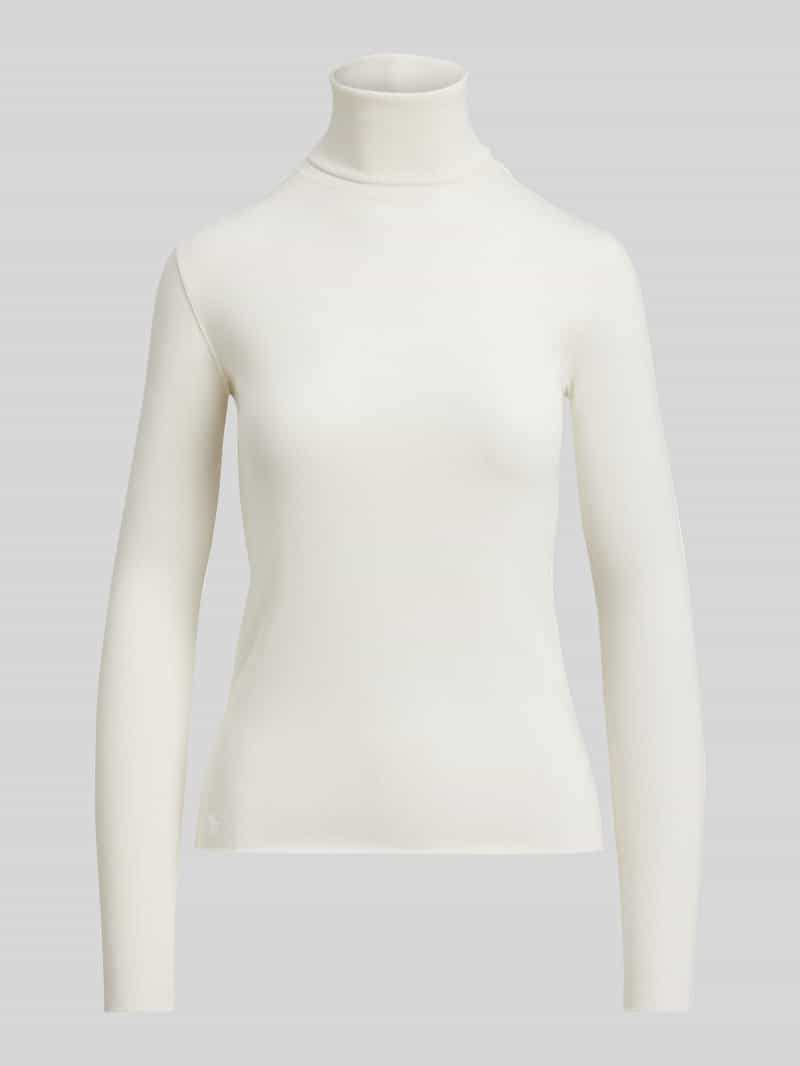 Slim fit coltrui van mix van katoen en lyocell