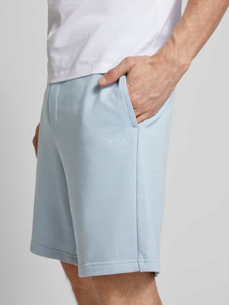 HUGO Sweatshorts met labelprint model 'Nomario'