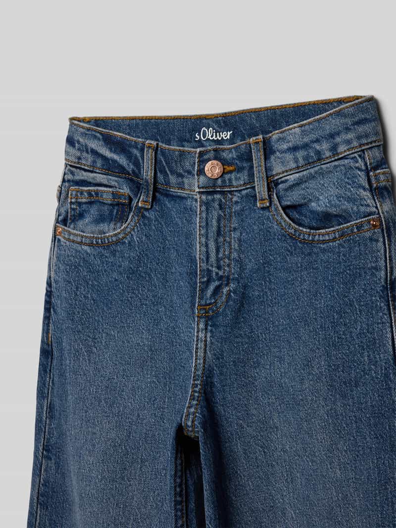 s.Oliver RED LABEL Wide leg jeans van katoenmix