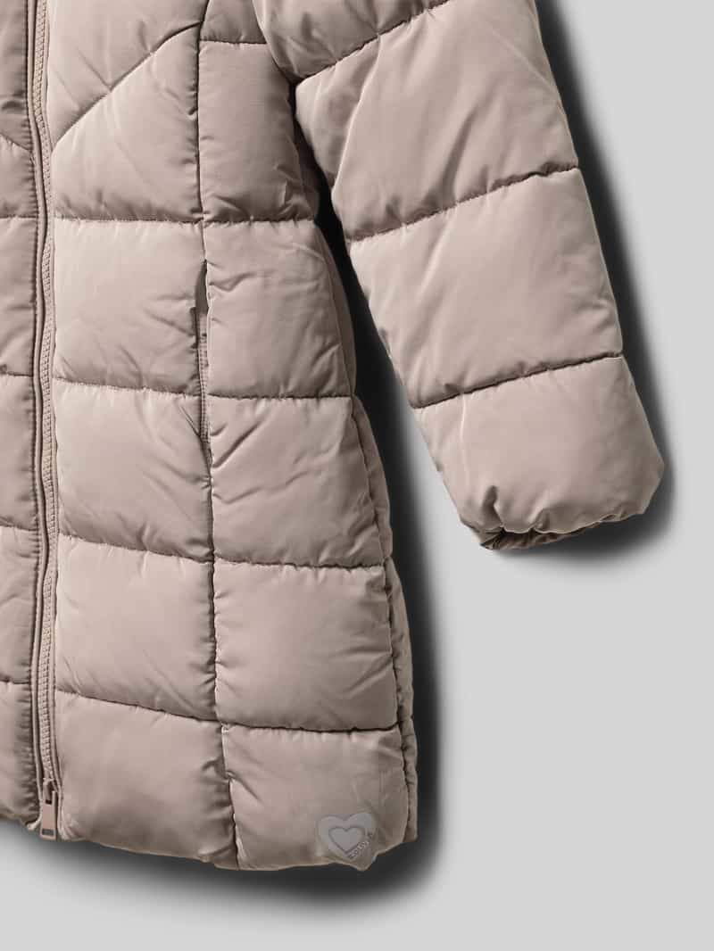 s.Oliver RED LABEL Regular fit gewatteerde lange jas met voering van teddypluche