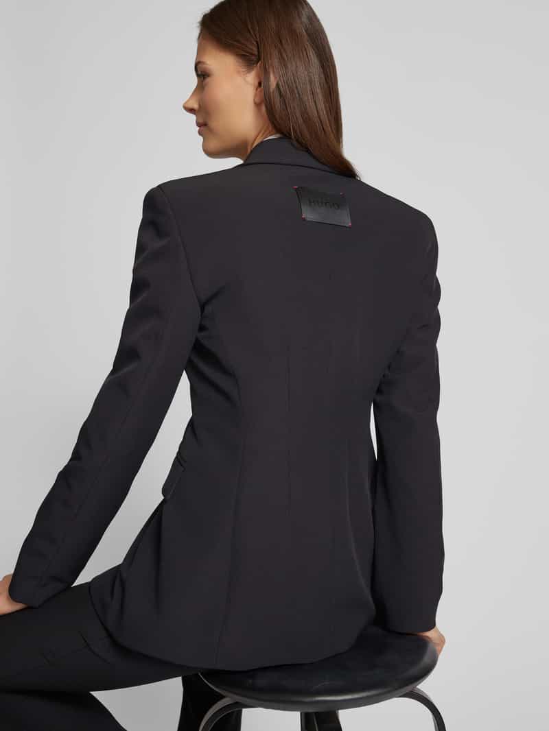 HUGO Slim fit blazer met reverskraag model 'Asmalla'