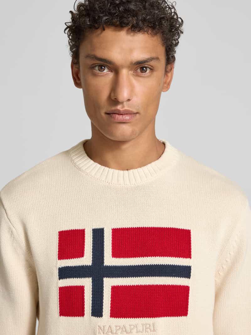 Napapijri Gebreide pullover met ronde hals model 'MURA'
